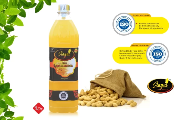 Wood Pressed Groundnut Oil - மரச்செக்கு நிலக்கடலை எண்ணெய்