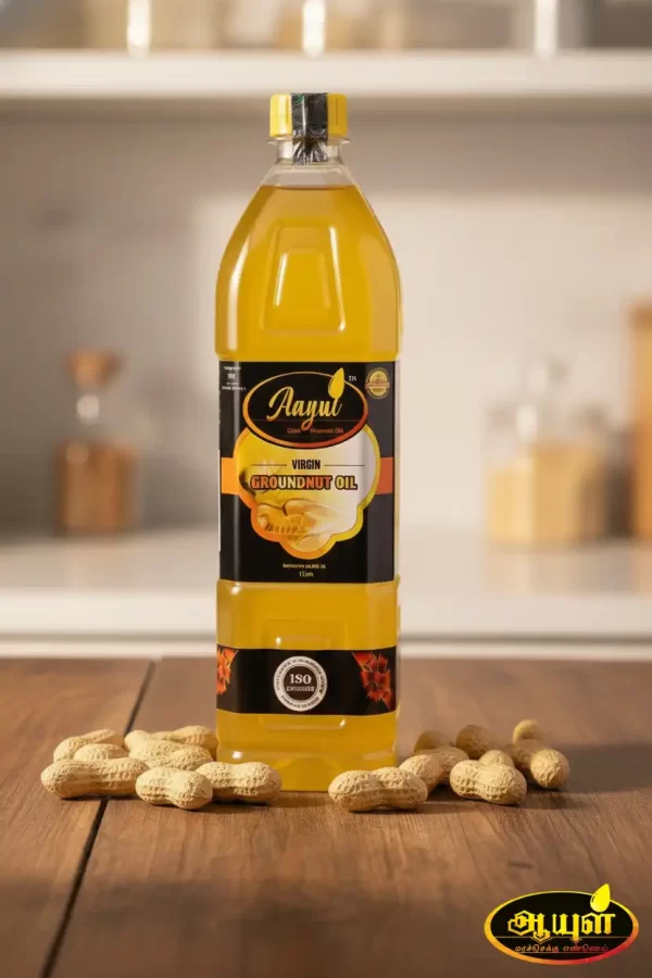 Wood Pressed Groundnut Oil - மரச்செக்கு நிலக்கடலை எண்ணெய்